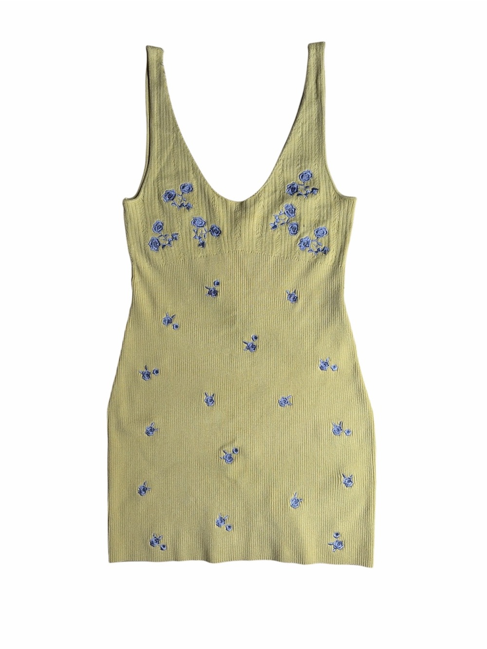 Free People Intimately Tough Love Mini Dress Size Small Gimlet Green Floral